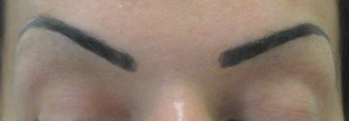 You will see her own natural brow starting to grow in the next few ...